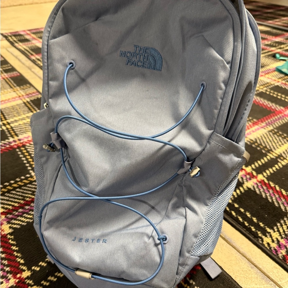 The North Face Blue Backpack Sleek Durable Design